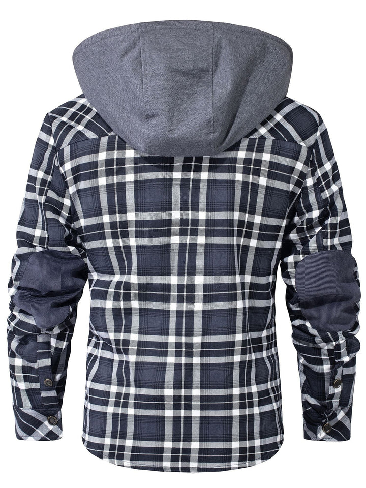 Casaco masculino Woodland com capuz para o inverno. Agasalho confortável e resistente ao vento, estilo casual.