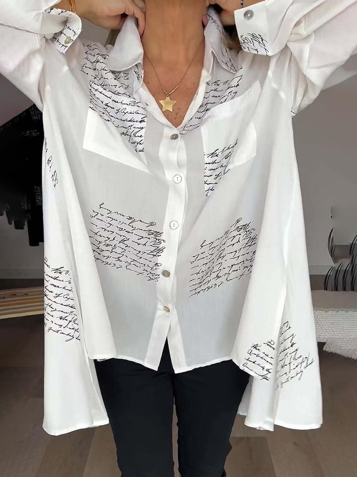 Camisa feminina Lyana branca casual e moderna, ideal para o dia a dia e trabalho.