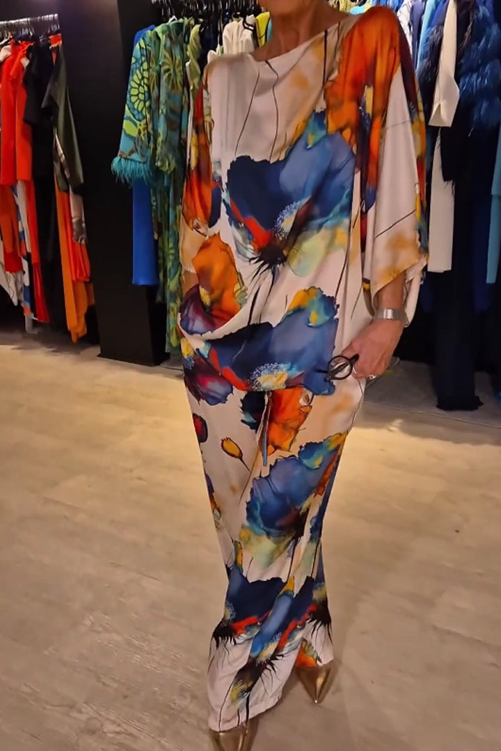 Conjunto feminino Patricia: moda casual e vibrante. Estampado, ideal para primavera-verão.