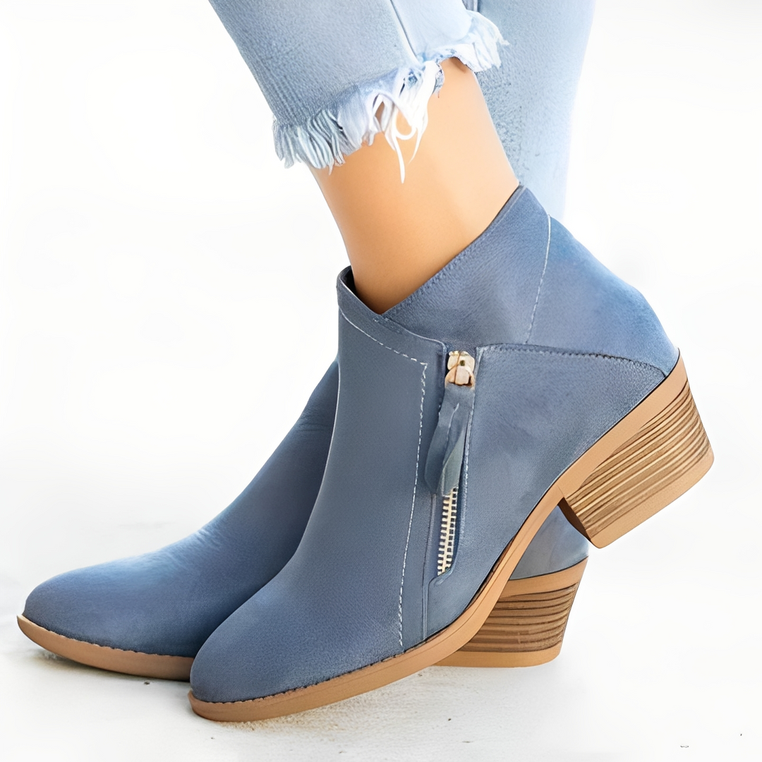 Botas femininas elegantes, tendência da moda inverno. Design moderno e confortáveis para o dia a dia.