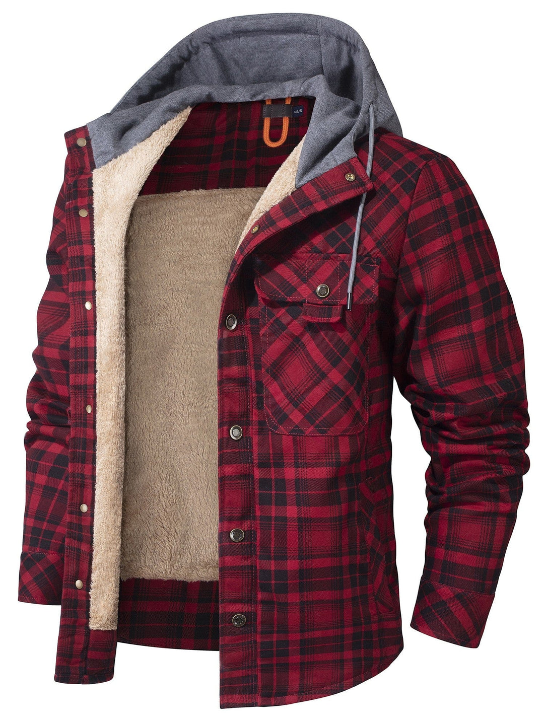 Jaqueta masculina casual Woodland para inverno e outono. Casaco com capuz, proporciona conforto.