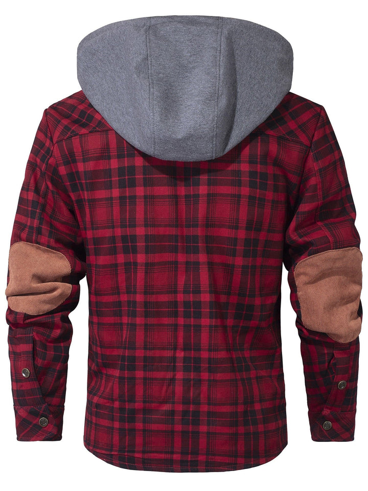 Agasalho masculino Woodland com capuz, resistente ao vento. Perfeito para outono, inverno e uso casual.