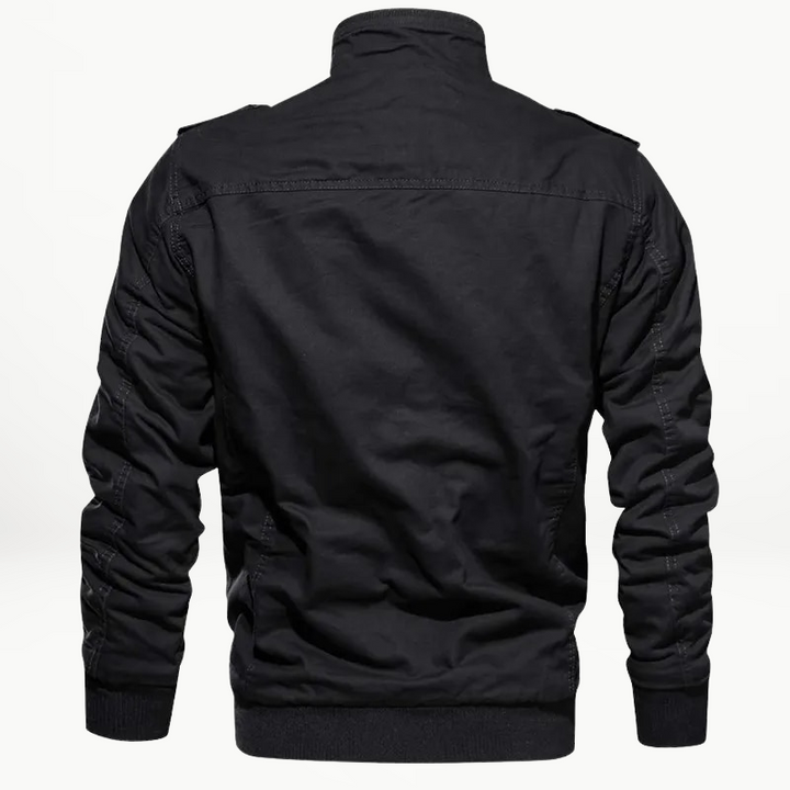 Jaqueta masculina aconchegante para o inverno, com fecho de zíper durável. Ótima para o dia a dia e atividades.