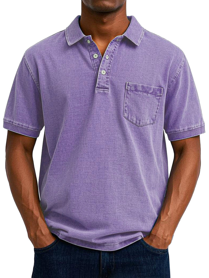 Polo masculina vintage, casual e elegante, com o conforto ideal para o verão. Roupa masculina.