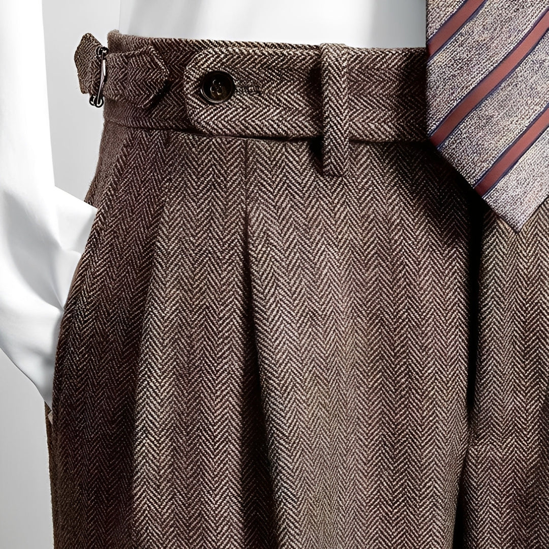 Calças masculinas soltas e confortáveis para estilo casual diário. Roupa versátil de moda masculina.