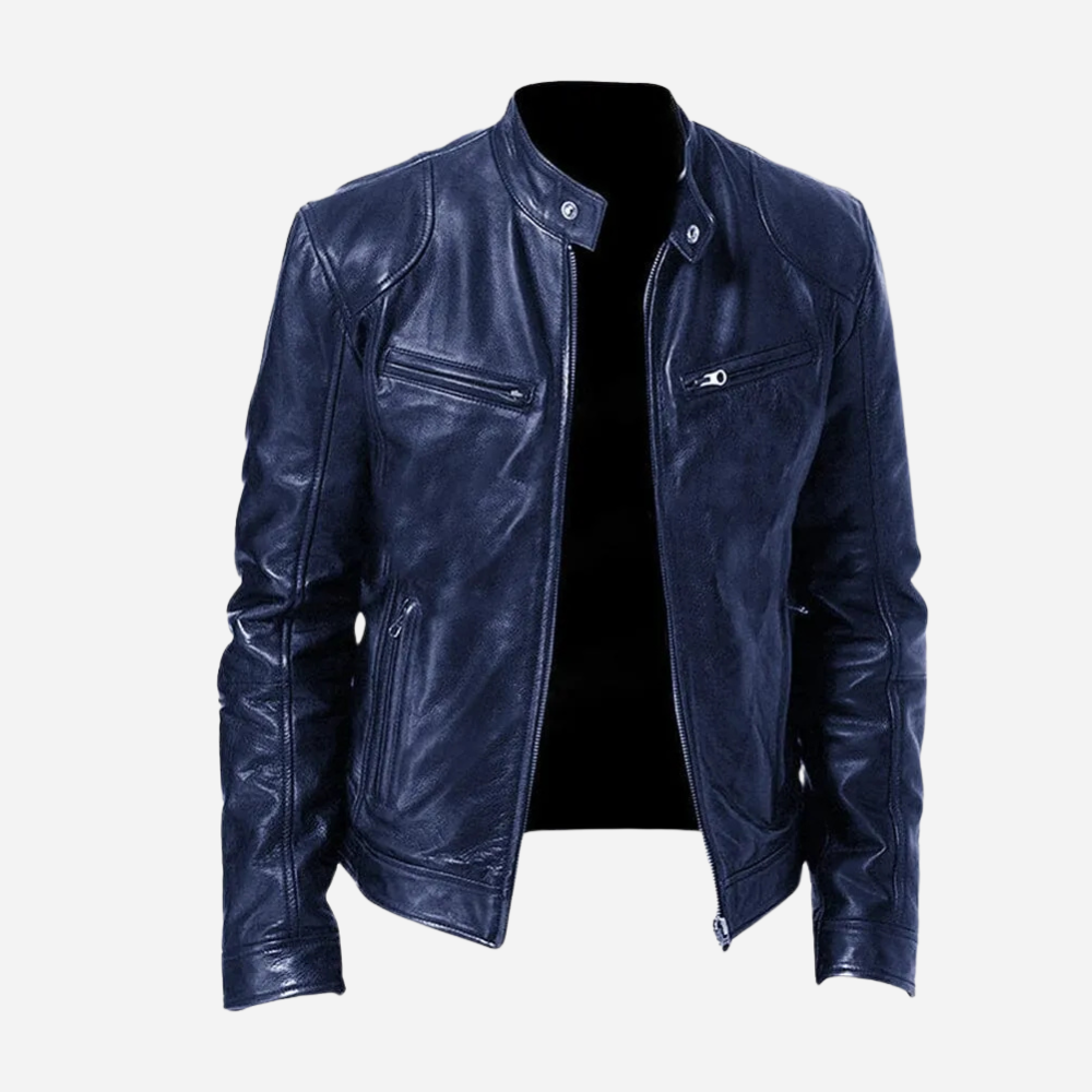 Jaqueta masculina moderna, estilo casual e elegante. Conforto e versatilidade para outono/inverno. Disponível em várias cores.