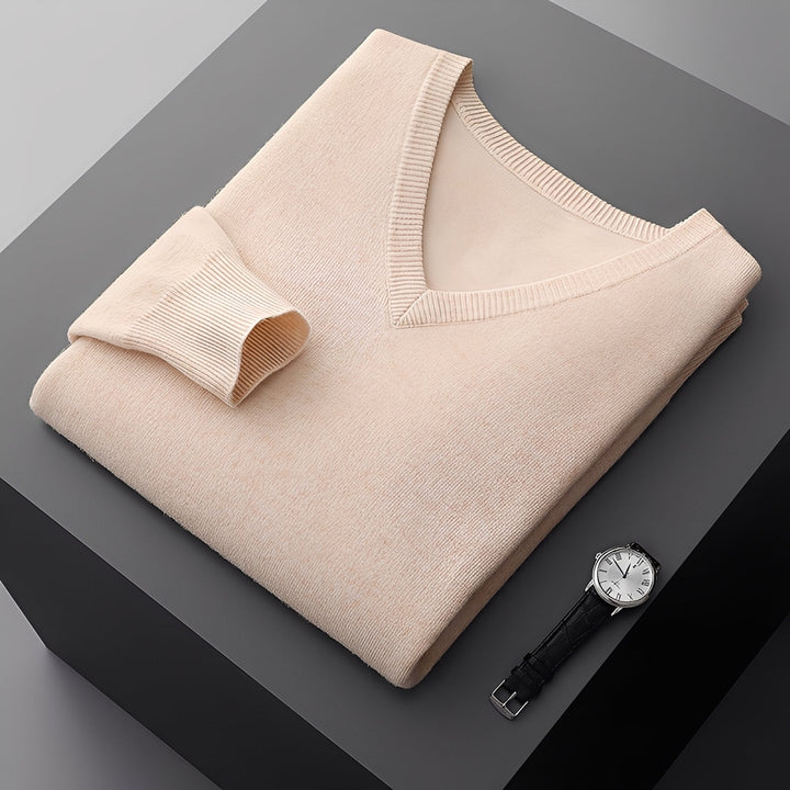 Suéter masculino Myron de malha confortável para outono-inverno, ideal para estilo casual elegante.