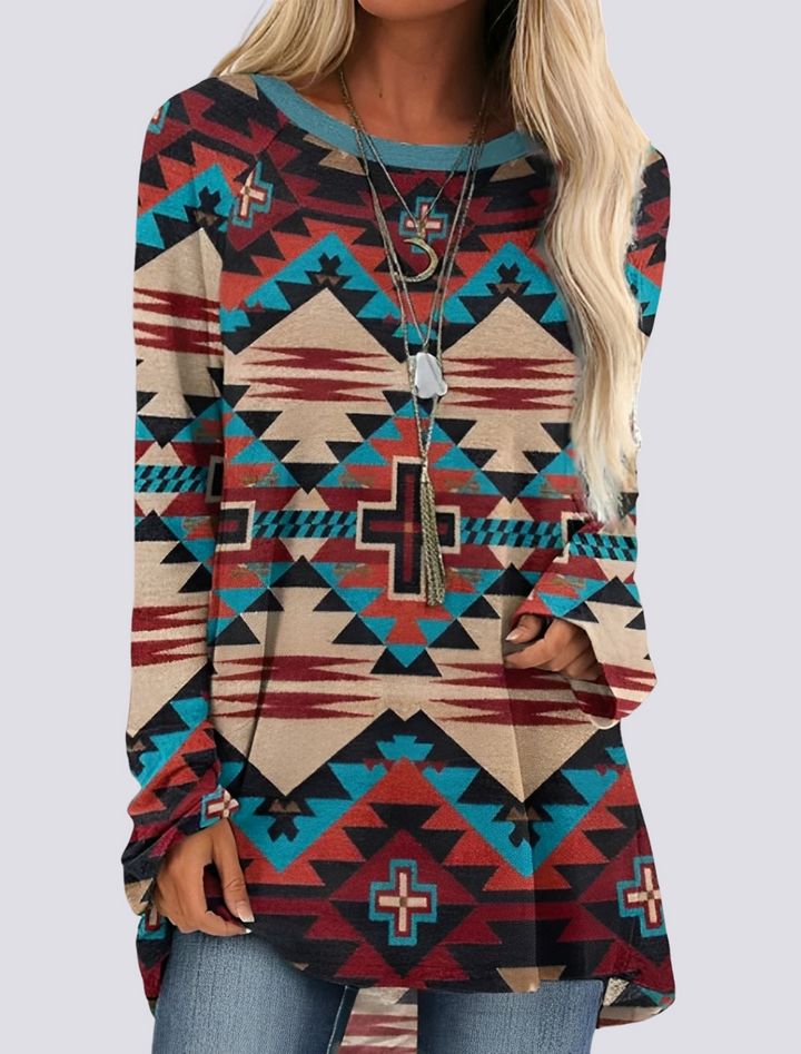 Moda verão: Vestido camisa feminino com estampa étnica, solto e casual, para um look confortável.