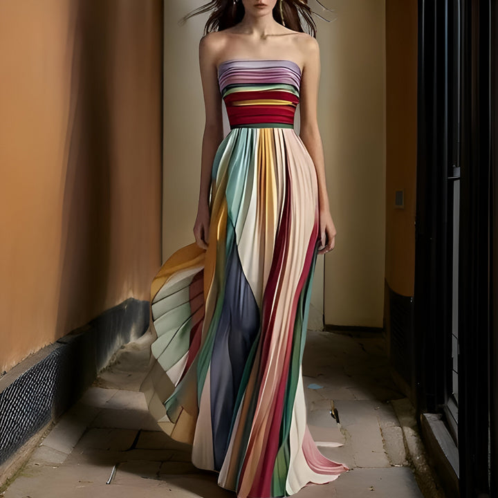 Vestido longo casual feminino, roupa elegante e confortável, estilo versátil para diversas ocasiões.