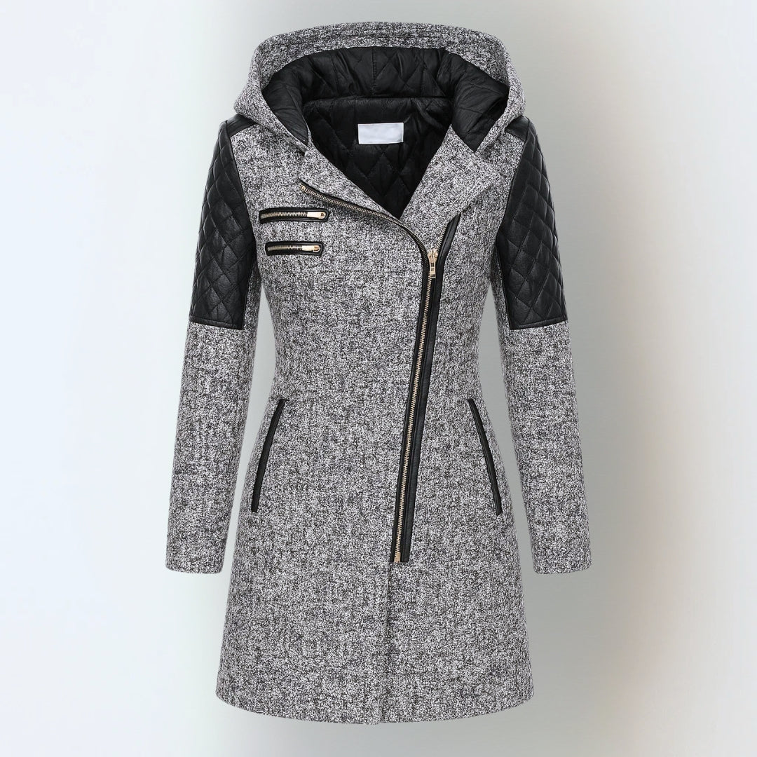 Casaco de inverno feminino Nord acolchoado com capuz. Quente e estiloso, ideal para o frio e moda feminina.