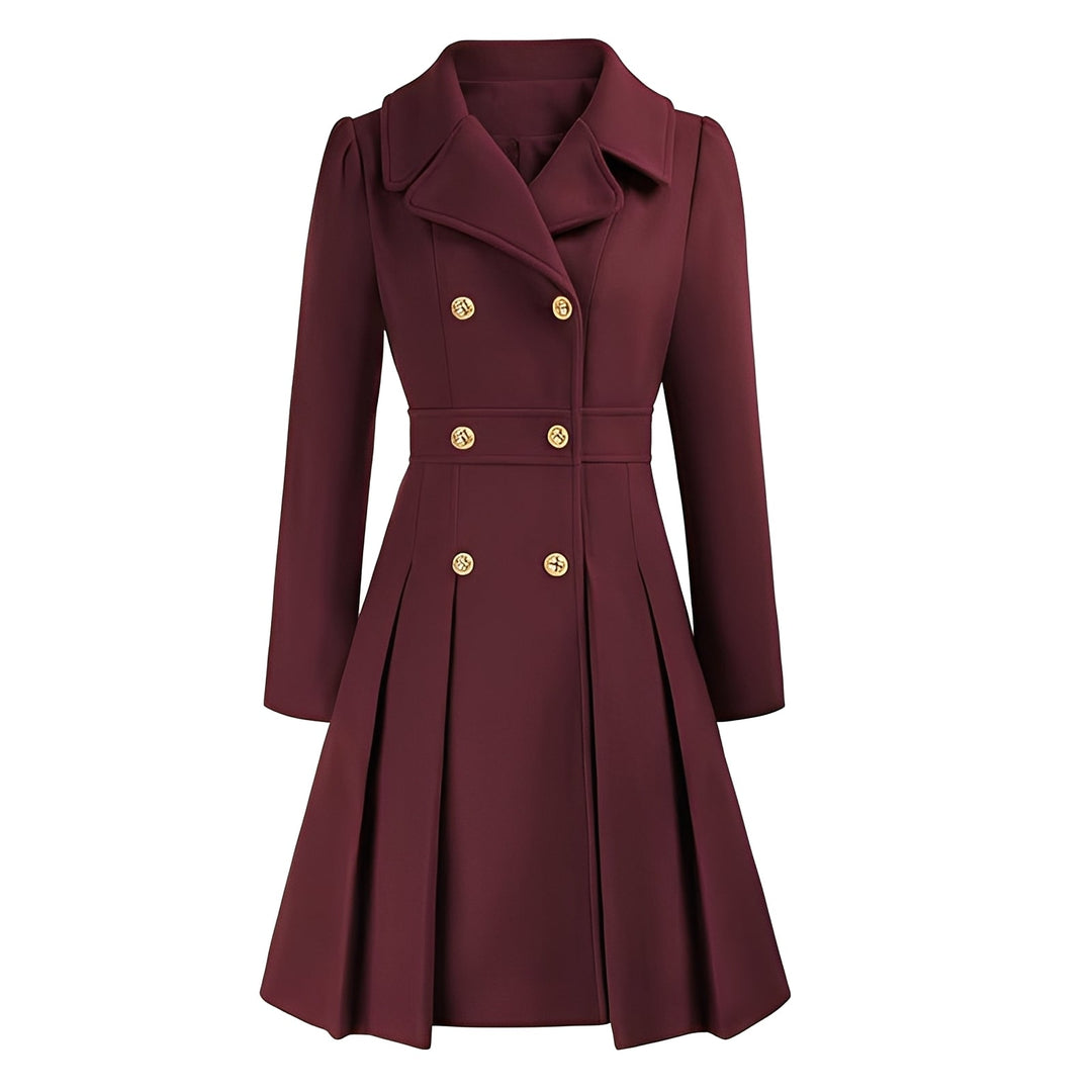 Trench-coat feminino ajustado, abotoamento duplo, perfeito para um look sofisticado e versátil.