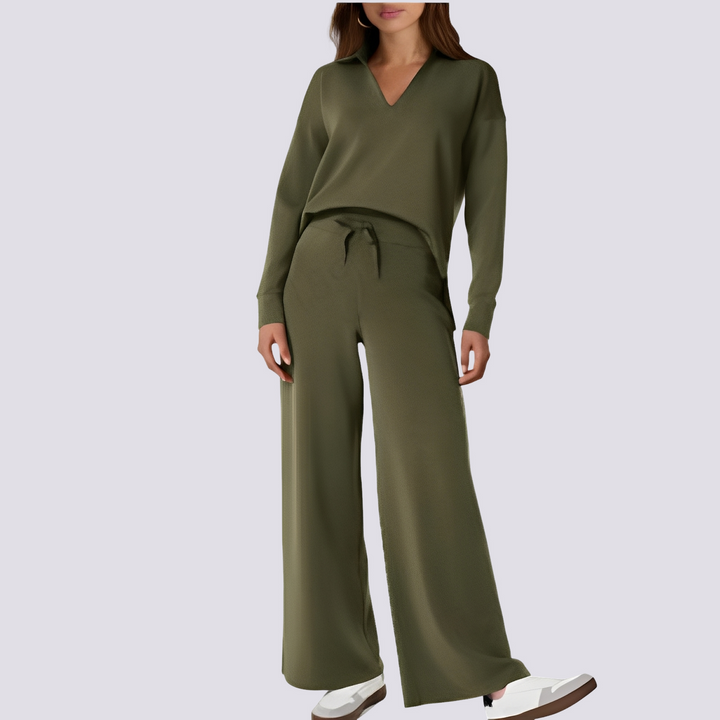 Detalhe do tecido do Conjunto Tiana, loungewear feminino. Suave, confortável e perfeito para o verão.