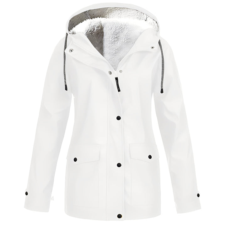 Jaqueta feminina impermeável e versátil, perfeita para todas as estações. Casaco casual de moda para proteção.