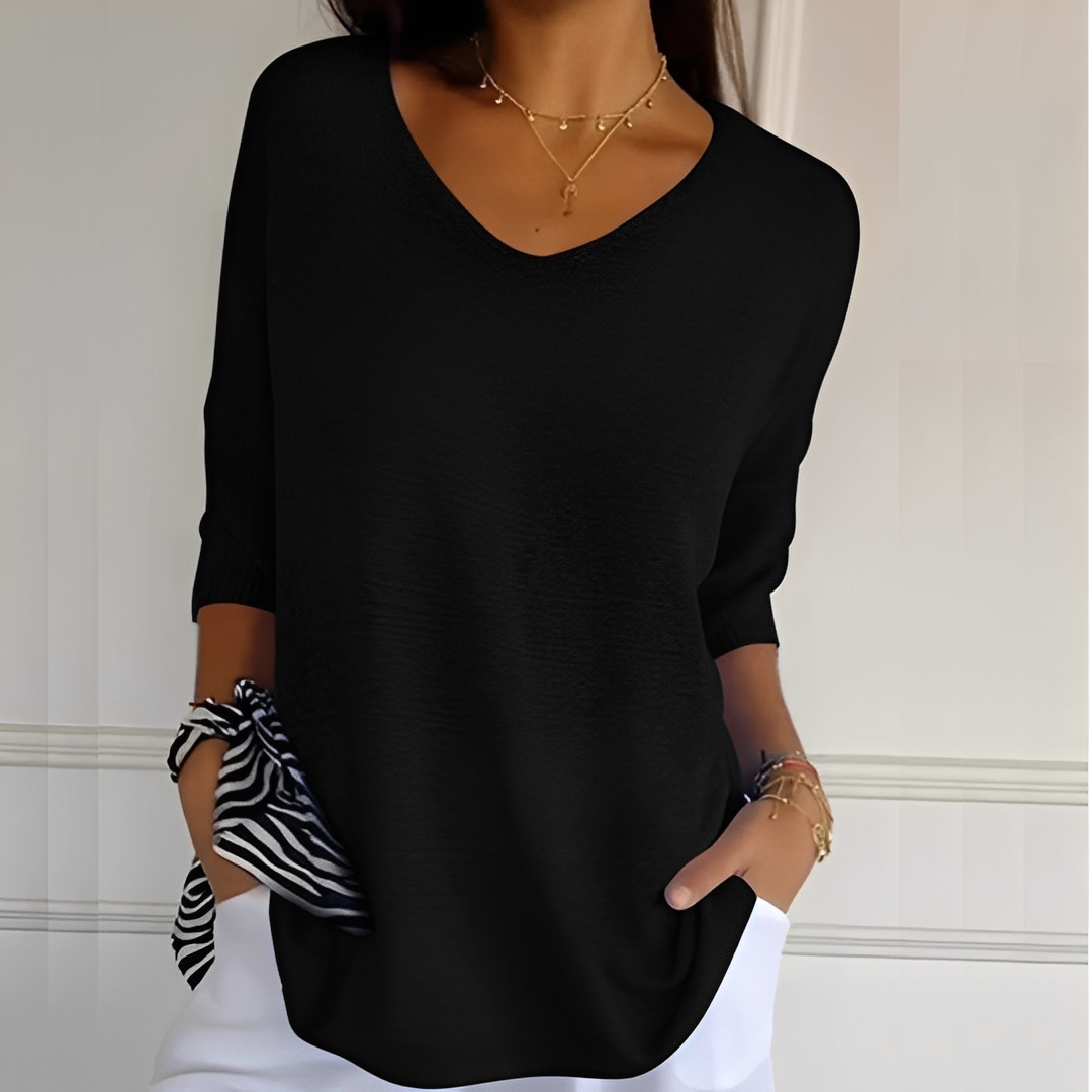 Suéter feminino longo quente e confortável. Roupa de inverno elegante para dias frios de outono.