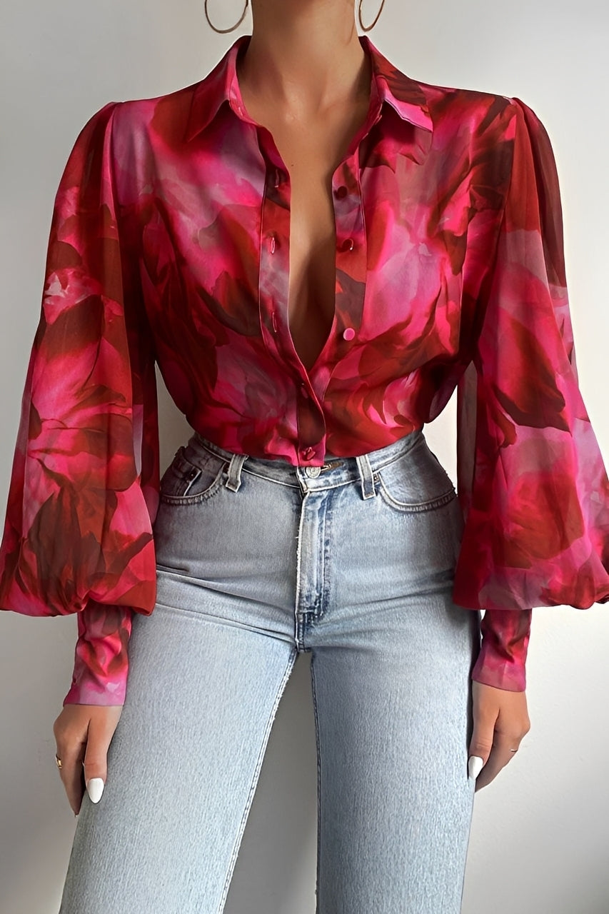 Top feminino elegante com mangas bufantes. Versatilidade e estilo para a moda casual chic de verão.