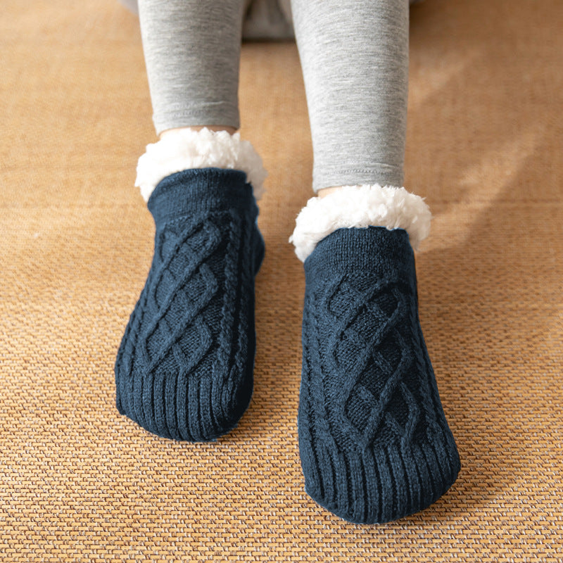 Meias de casa femininas, confortáveis e quentes. Aderência antiderrapante para relaxar com segurança durante o outono-inverno.