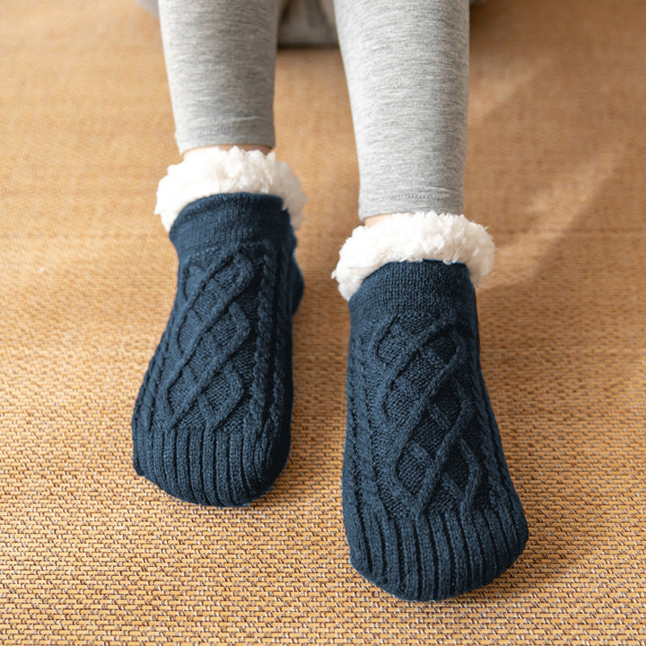 Meias de casa femininas, confortáveis e quentes. Aderência antiderrapante para relaxar com segurança durante o outono-inverno.