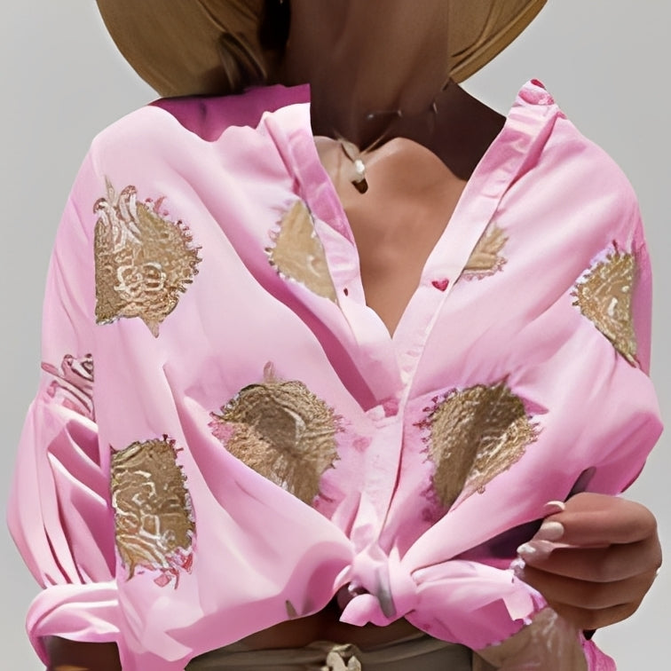 Top feminino elegante e versátil, ideal para moda casual e confortável, com cores vibrantes para o verão.