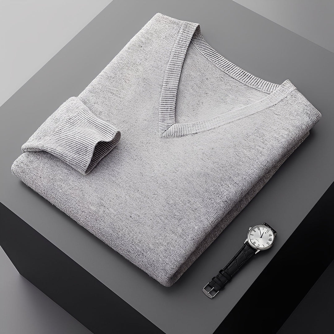 Suéter masculino Myron, roupa masculina versátil e atemporal para um visual casual elegante.