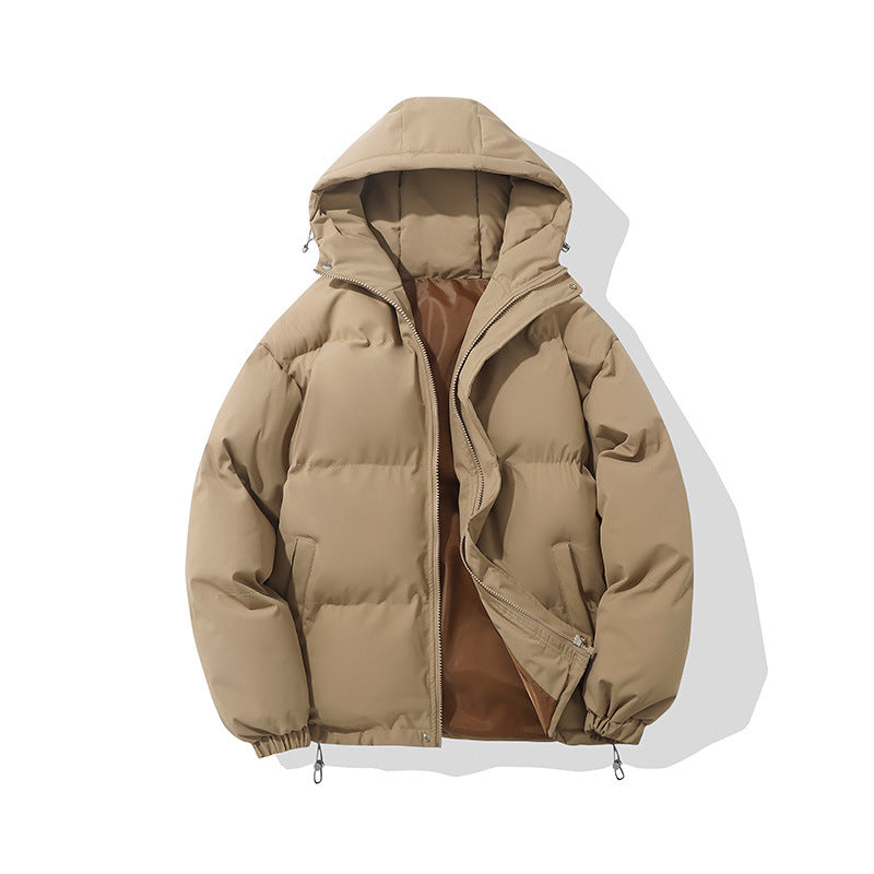 Moda inverno: Jaqueta feminina quente com capuz, perfeita para o frio e um estilo casual.