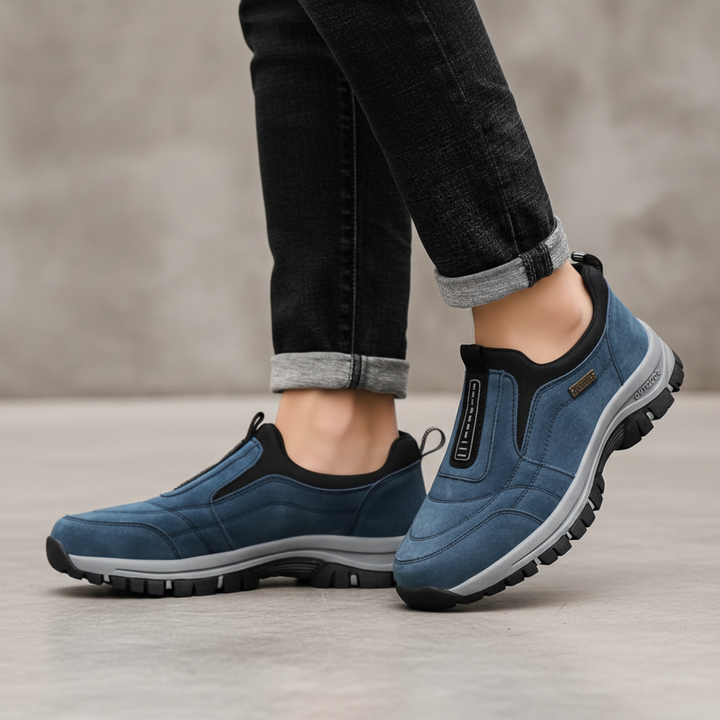 Sapatos de caminhada masculinos confortáveis e duráveis, ideais para trilhas e aventuras ao ar livre.
