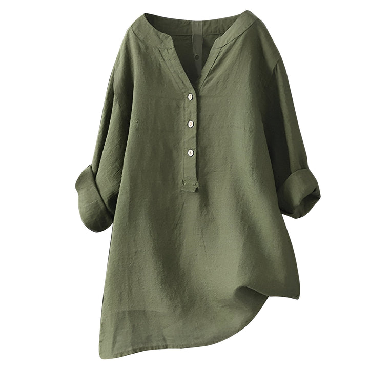 Blusa feminina Bethany elegante e casual, design solto para conforto e estilo no dia a dia ou lazer.