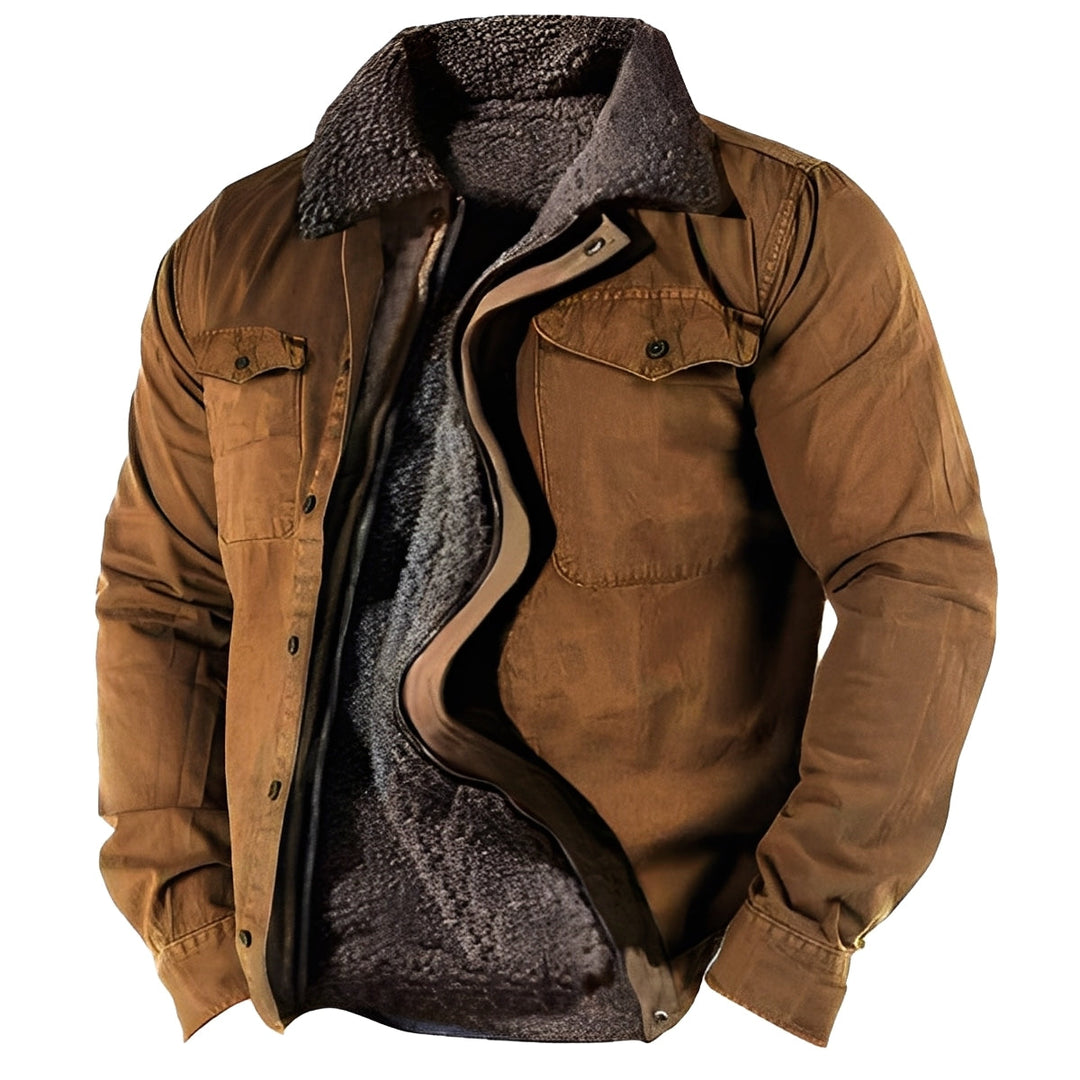 Casaco de inverno masculino, quente e confortável, estilo clássico para um visual elegante.