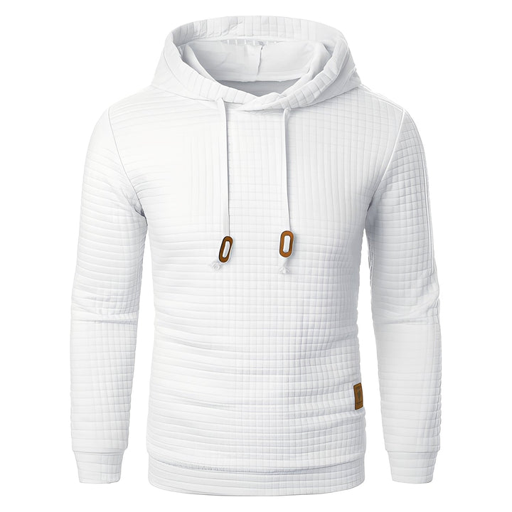 Hoodie masculino moderno slim-fit, perfeito para looks casuais e quentes. Estilo e conforto no inverno.