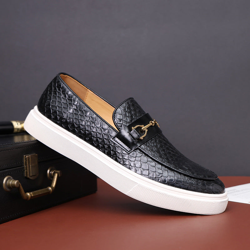 Sapatos masculinos casuais verde-escuro, design moderno para conforto e elegância. Perfeitos para looks versáteis.