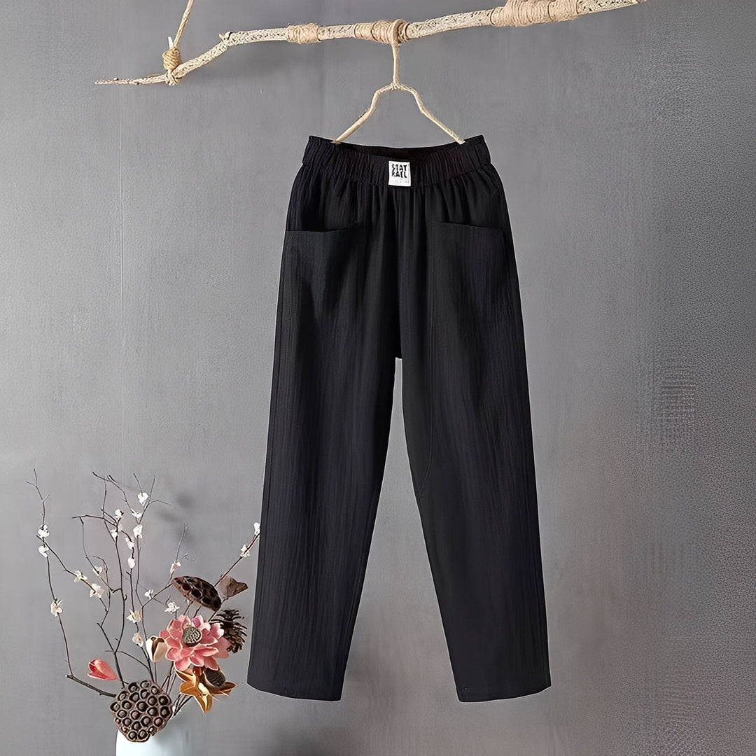 Calça feminina leve e confortável para o dia a dia. Estilo casual e moderno, ideal para a primavera e o verão.