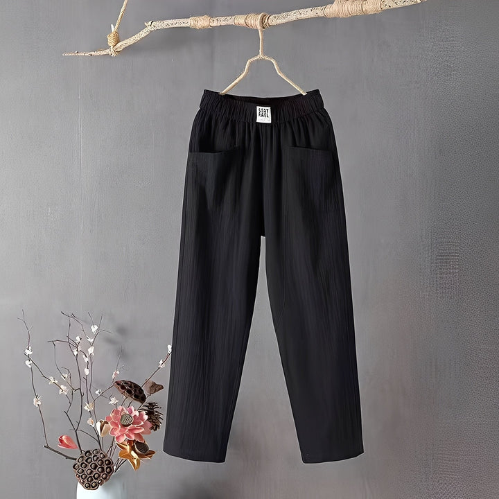 Calça feminina leve e confortável para o dia a dia. Estilo casual e moderno, ideal para a primavera e o verão.