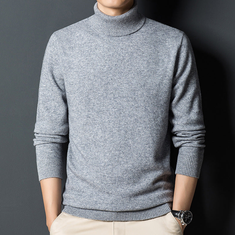 Camisola masculina de gola alta, um must-have para inverno e outono. Suéter quente, confortável e com estilo.