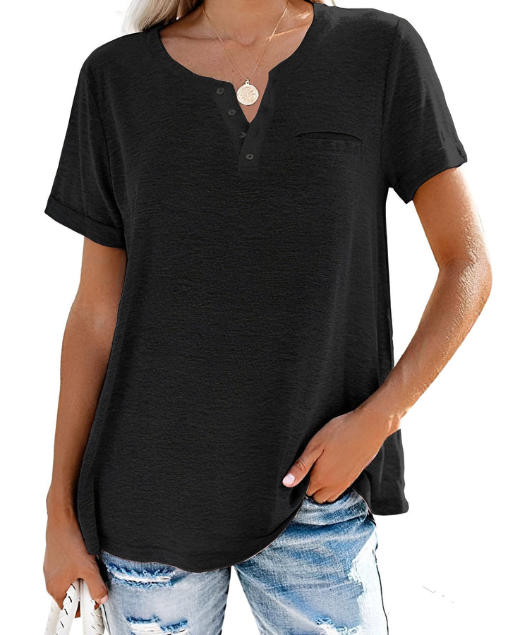 Camisa feminina solta e casual. Ideal para o verão, muito confortável e versátil para a moda diária.