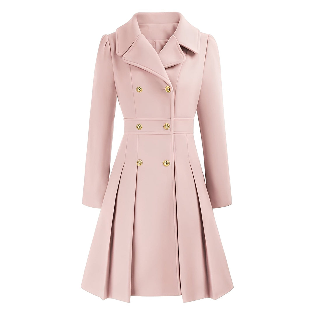 Casaco feminino de outono: trench-coat elegante com cinto e lapela, estilo moderno.
