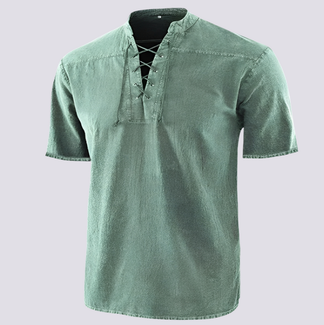 Roupa masculina casual de verão, camisa confortável e estilosa para o dia a dia.