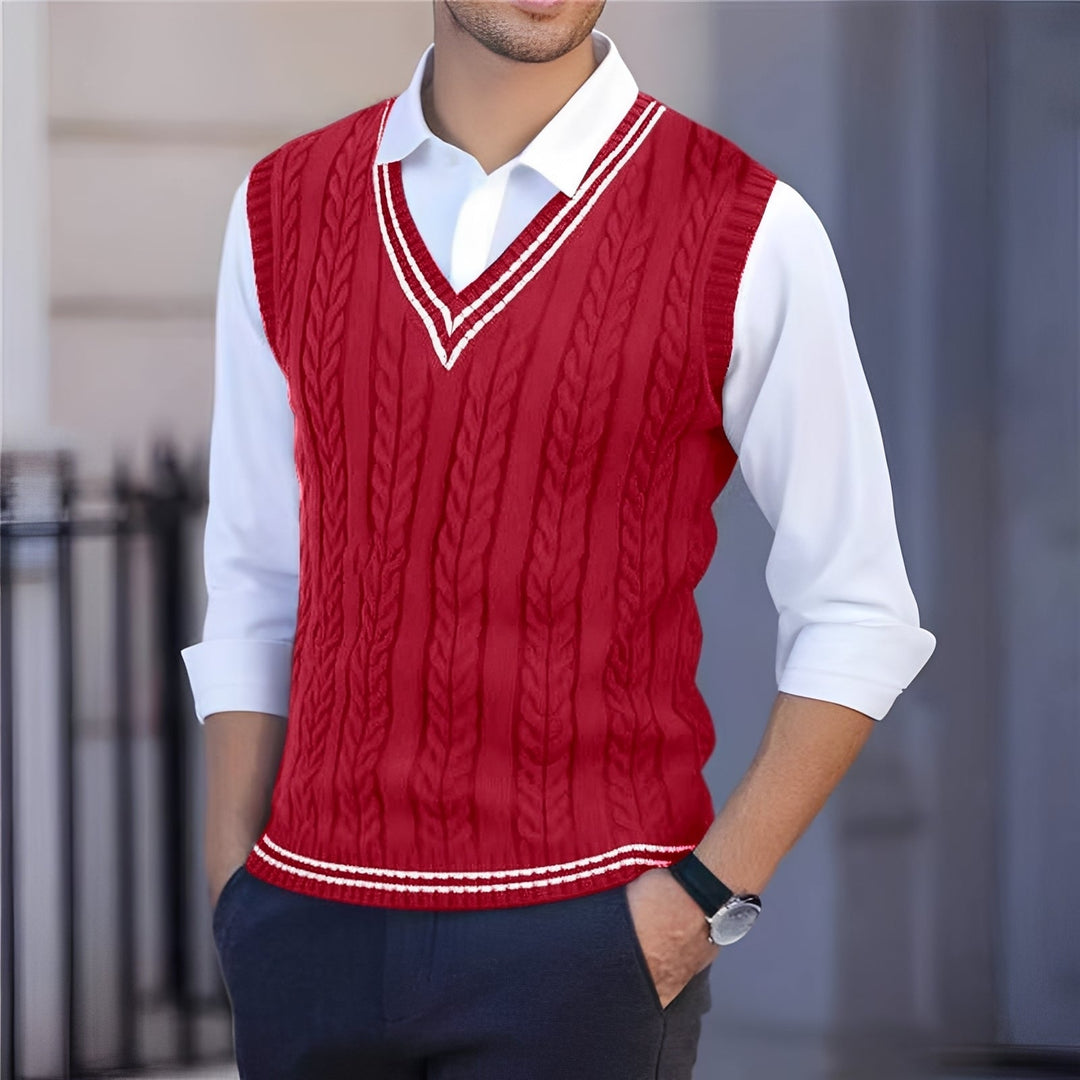 Moda masculina: colete Bobbie decote V, uma peça versátil para o vestuário casual e camadas de verão.