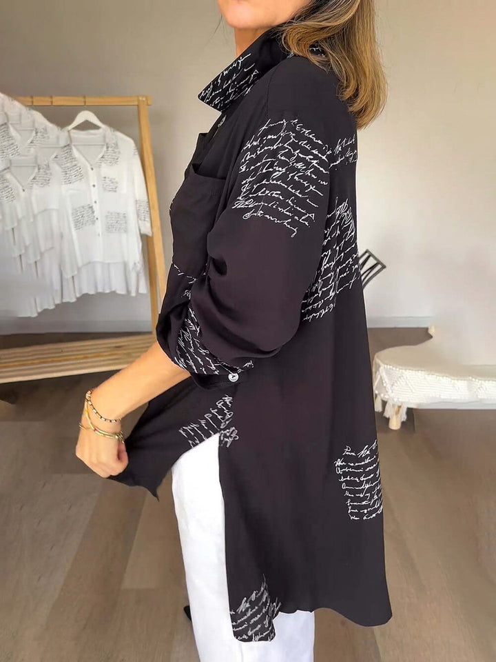Camisa feminina Lyana cinza, blusa casual moderna e versátil para estilo dia a dia.