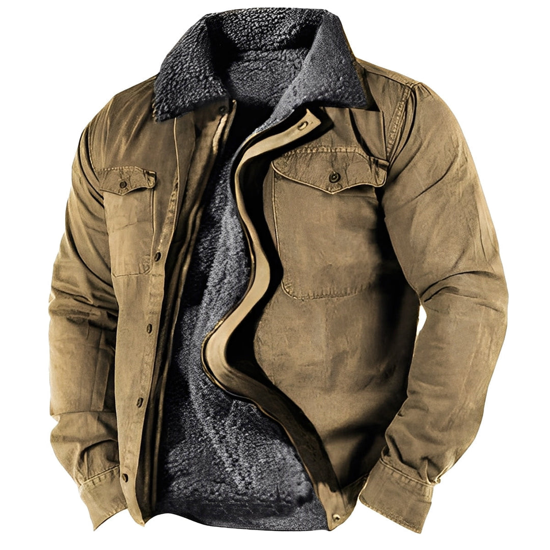 Casaco masculino clássico elegante para inverno, ideal para outono e conforto.