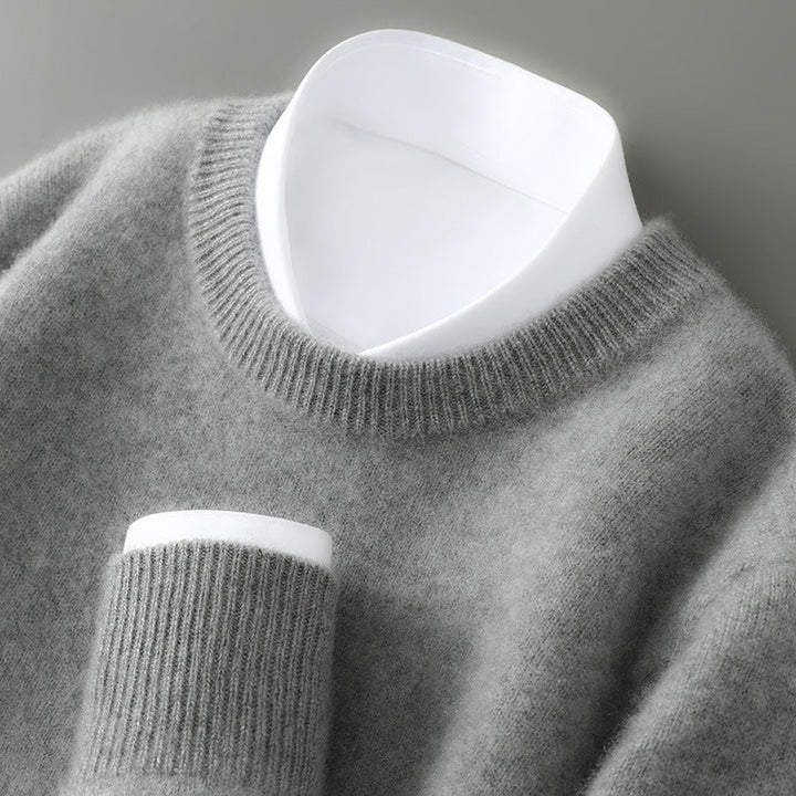 Suéter masculino confortável, roupa retrô para dias frios, aconchegante e quente.