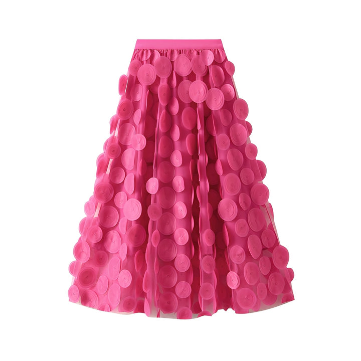 Saia midi elegante com bolinhas, realçando seu estilo feminino. Perfeita para looks modernos e versáteis.