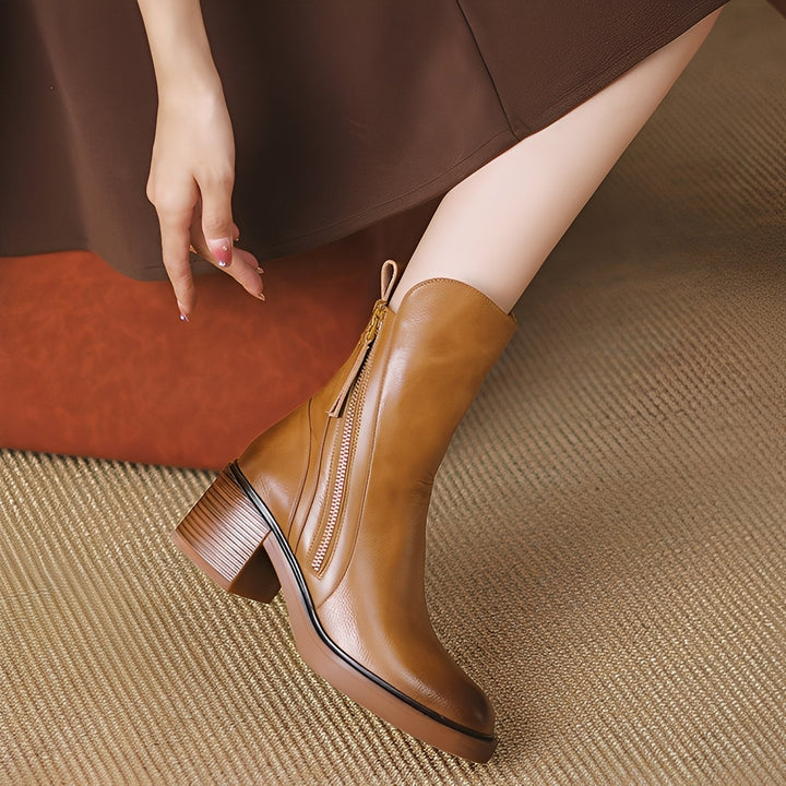 Botas femininas clássicas de tornozelo, perfeitas para conforto diário e estilo casual outono inverno.