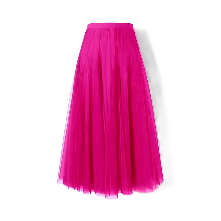 Linda saia midi plissada, fluida e elegante, super confortável.