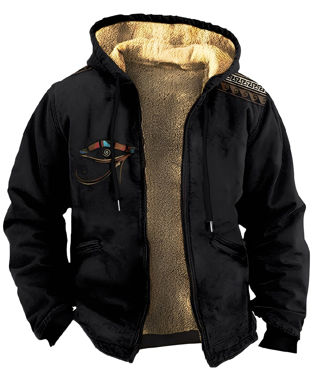 Jaqueta masculina com capuz para outono inverno, colorida e confortável, estilo casual.