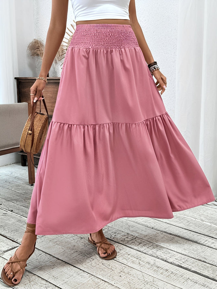 Saia feminina estampada floral, ideal para o dia a dia e moda verão, leve e fresca.
