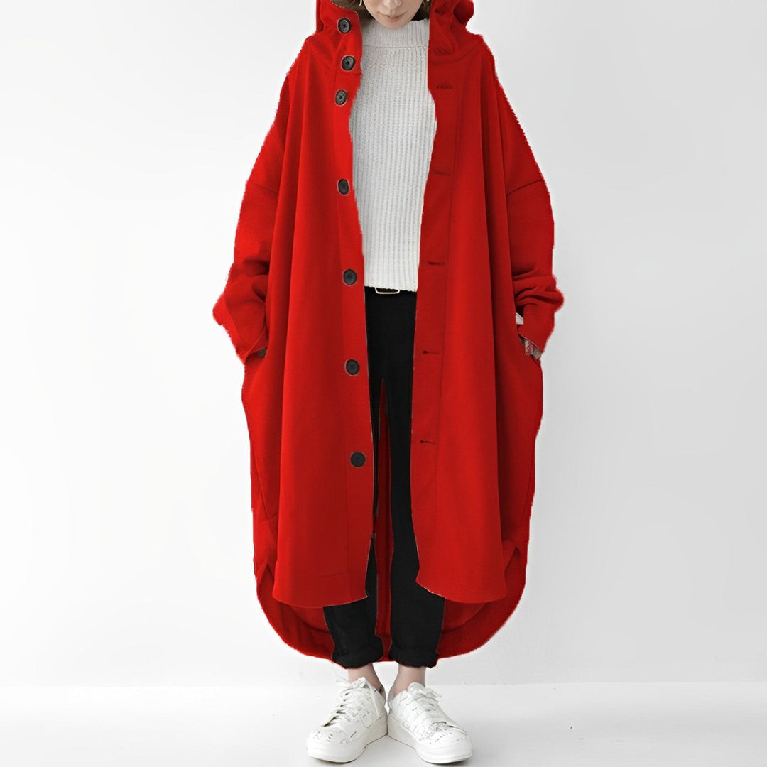 Sobretudo Cailyn feminino, trench coat longo e aconchegante. Perfeito para o inverno, com estilo na primavera/outono.