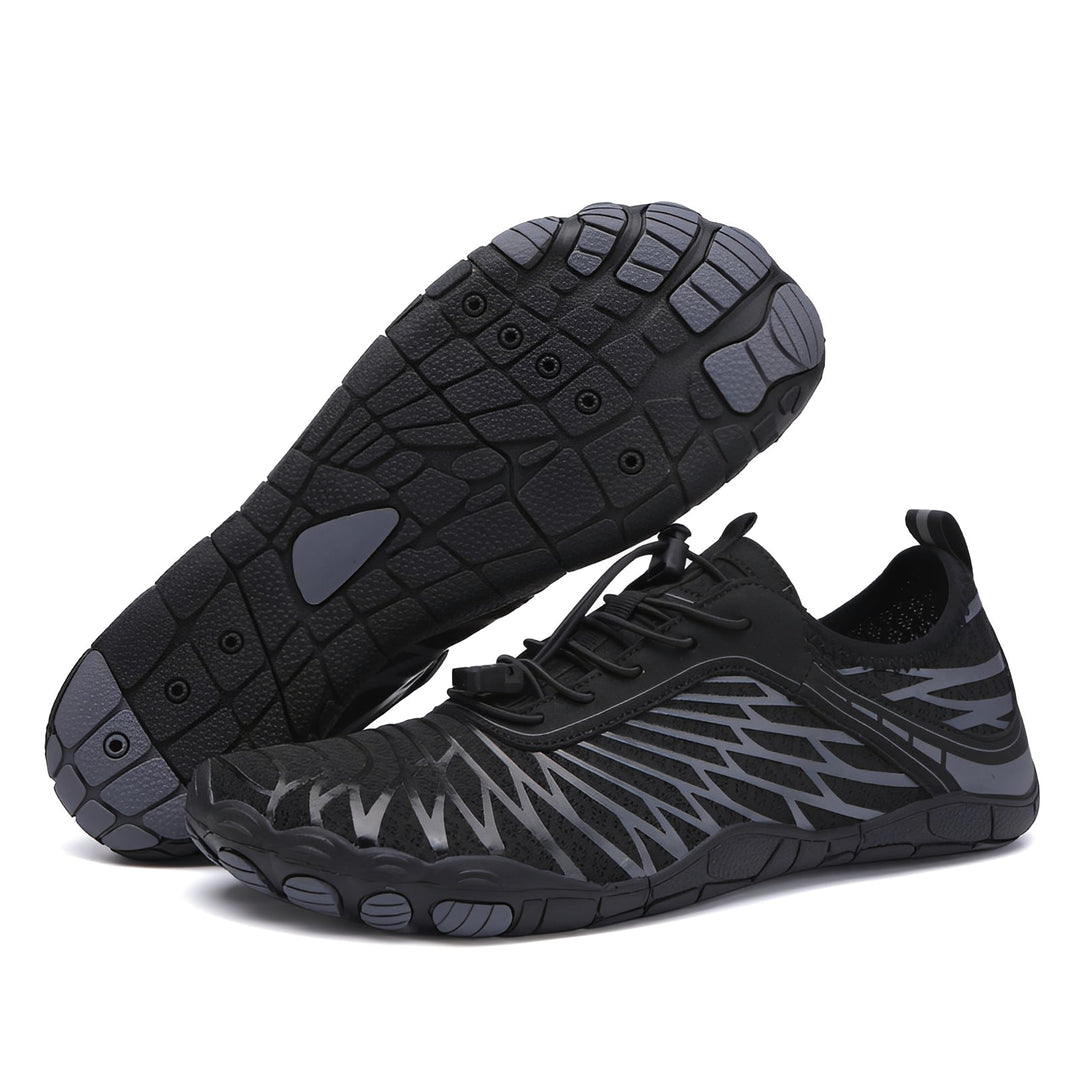 Sapatos de exterior masculinos descalços, perfeitos para trilhas e atividades de verão, leves e respiráveis.