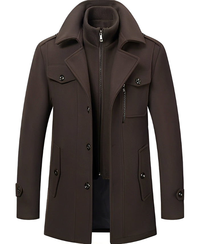 Casaco de inverno masculino premium, resistente ao frio, ótimo para outerwear e moda inverno com visual sofisticado.