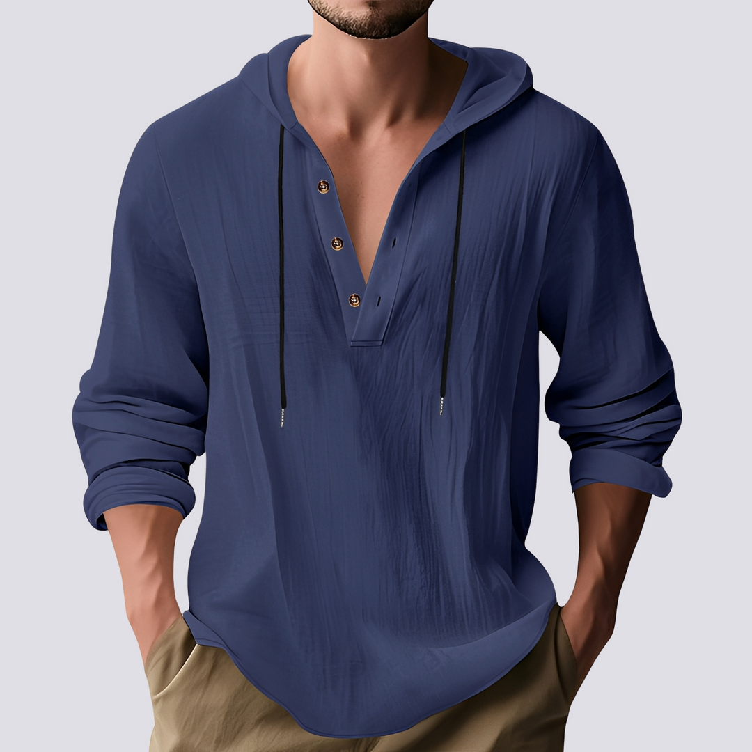 Roupa masculina: moletom versátil com capuz, peça chave para um guarda-roupa casual de moda.