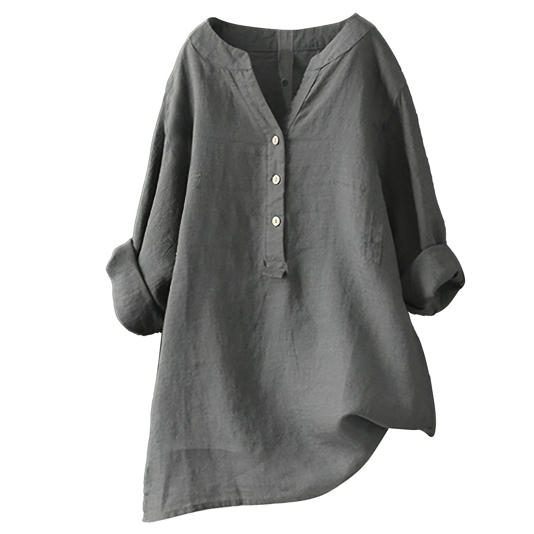 Blusa feminina solta Bethany de verão, tecido leve para máximo conforto e elegância em qualquer ocasião.