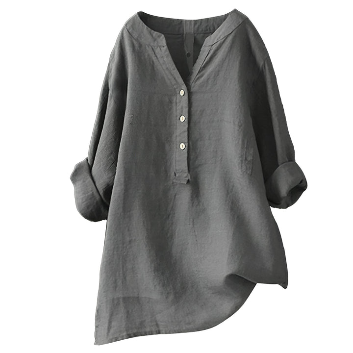 Blusa feminina solta Bethany de verão, tecido leve para máximo conforto e elegância em qualquer ocasião.